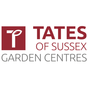 Tates of Sussex red and grey logo