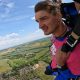 doug from mayday on his skydive after the parachute is pulled looking at the view