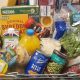 shopping trolley full of groceries