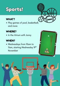 sports - 6 weeks of fun poster