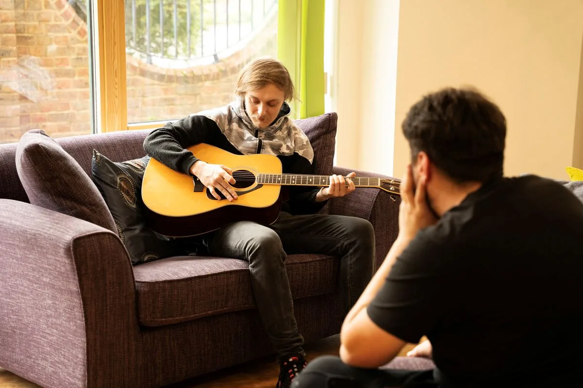 2-boys-in-communal-area-in-supported-housing-horsham
