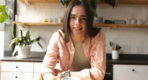 Young person known as Mia discusses experiences and route to finding work