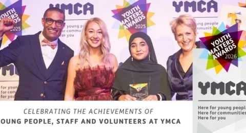 Youth Matter Awards finalists with presenter